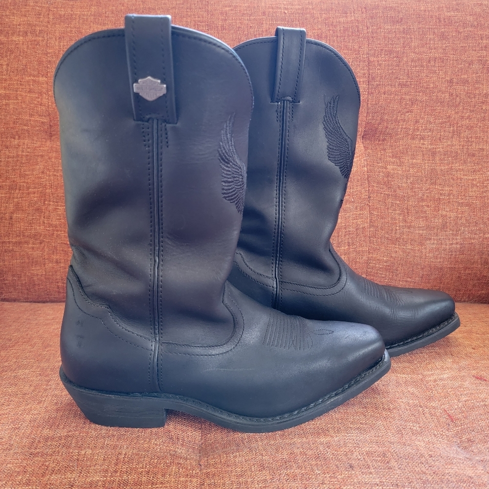 Mens Leather Harley Davidson Boots